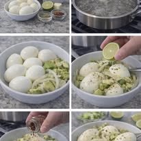 Huevos con limón y especias